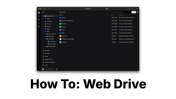 How To: Web Drive